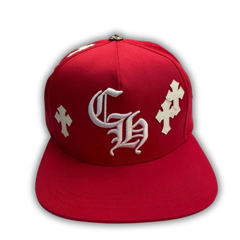 Chrome Hearts Cross Patch Baseball Cap Red
