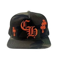 Chrome Hearts Cross Patch Hat 'Camo/Orange'