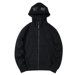 C.P. Company Hood with Glasses Zipper Black