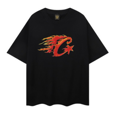 Corteiz Burning Icon T-Shirt Black