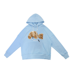 Palm Angels Headless Bear Hoodie Blue