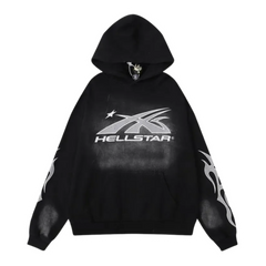Hellstar Hoodie Washed Black