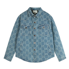 Gucci Button Up Jeans Jacket Blue