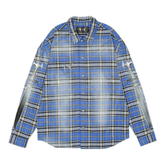 Thug Club Arab Sword Flannel Shirt 'Blue'