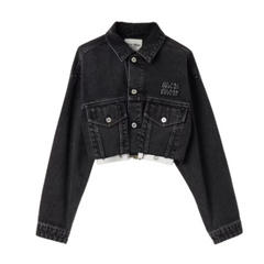Miu Miu Denim Blouson Jacket Blue