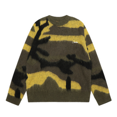 Corteiz Mowhair Sweater Green & Yellow