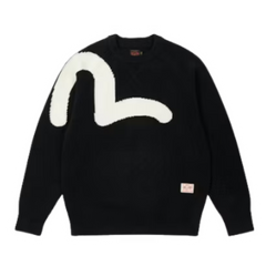Evisu x Palace Seagull Strick Sweater Black