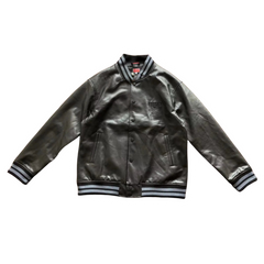 Kenzo Bomber Leather Jacket Black