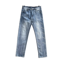 Dior Leg All Over Print Jeans Blue