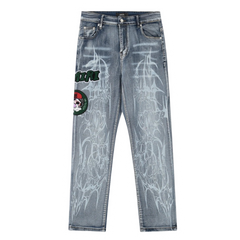 Amiri Special Print Jeans Blue