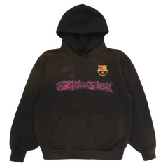 Cacktus Jack x Barcelona Washed Hoodie Brown