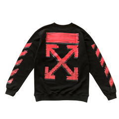 Off-White Red Backprint Longsleeve Black