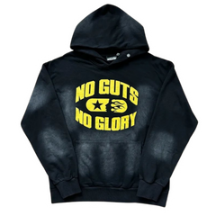 Hellstar No Guts No Glory Hoodie Washed Black & Yellow