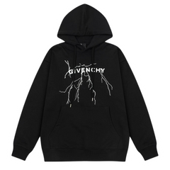 Givenchy Lightning Print Hoodie Black