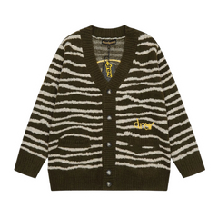 Drew House Sketch Mascot Squiggle Cardigan Olive