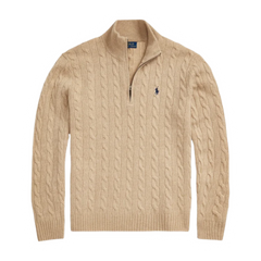 Ralph Lauren Cable Knit Halfzip Beige