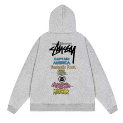 Stussy Superhero Hoodie Grey