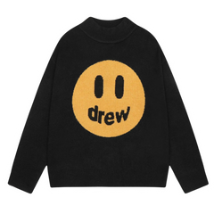 Drew House Smiley Sweatshirt Black & Yellow