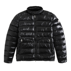 Moncler Shiny Puffer Jacket Black