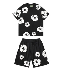 Denim Tears Sweatsuit Black & White (Short)