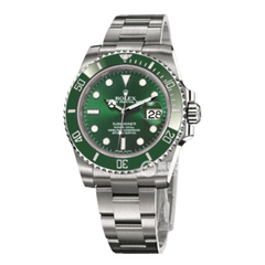 Rolex Submariner Date Hulk Watch Silver & Green