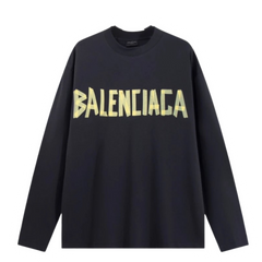 Balenciaga Yellow Taped Longsleeve Black