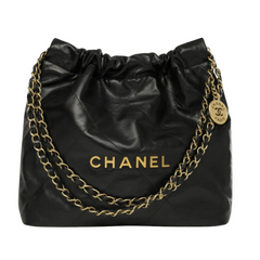 Chanel 22 Leather Bag Black