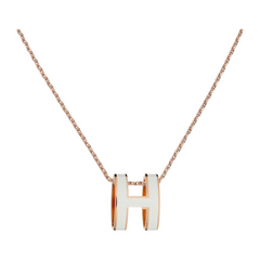 Hermes Pendant Pop H Blanc Necklace