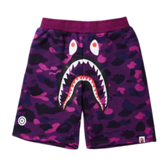 A Bathing Ape Camo Shark Shorts Purple