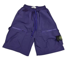 Stone Island Zip Pocket Shorts Purple