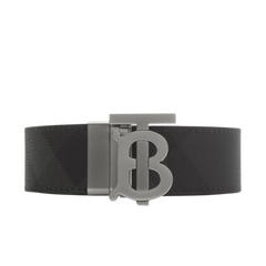 Burberry TB Belt Black & Silver