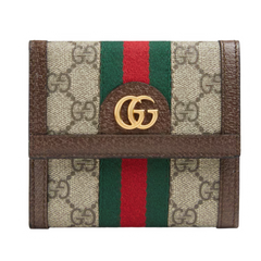 Gucci Ophidia Bi-Fold Wallet Beige & Brown
