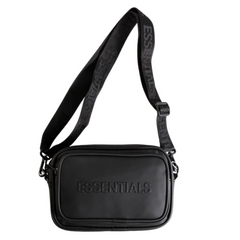 Fear Of God Essentials Leather Shoulder Bag Black