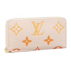 Louis Vuitton Zippy Wallet Gradient White & Orange
