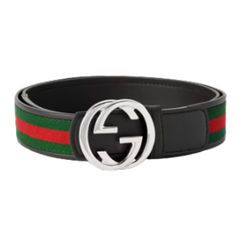 Gucci Monogramm Belt Brown & Silver