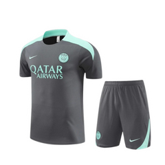 Paris Saint German Tracksuit Black & Blue (short)