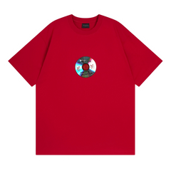 Balenciaga Happy Valentine Records T-Shirt Red