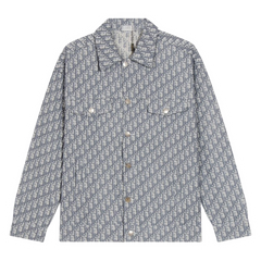 Dior Pattern Jeans Jacket Grey