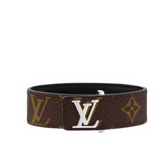 Louis Vuitton Slim Bracelet Brown & Silver