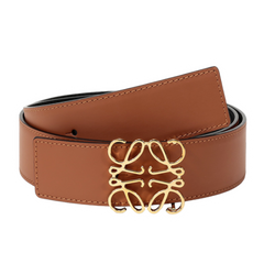 Loewe Leather Belt Brown & Gold