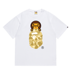 Bape T-Shirt White & Yellow