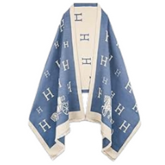 Hermes Scarf Blue & White