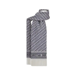 Dior Oblique Scarf Blue & White