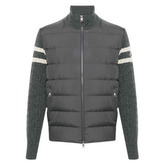 Moncler Hooded Cardigan Grey