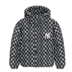 New Era MLB New York Yankees Down Jacket Black & White
