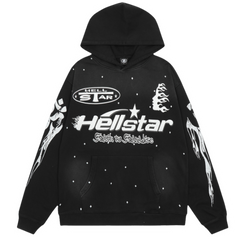 Hellstar Hoodie Washed Black