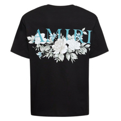 Amiri Flower Print T-Shirt Black