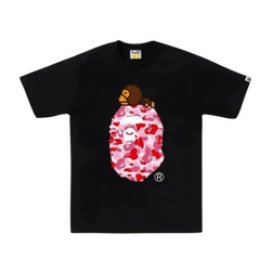 Bape Sitting On Pink Ape T-Shirt Black