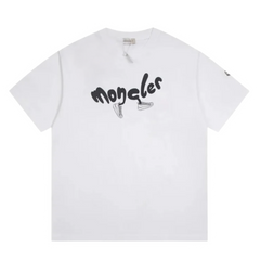 Moncler Walking Writing Print T-Shirt White