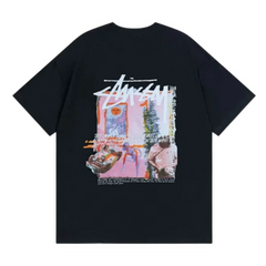 Stussy Daydream Pig. Dyed Tee Black